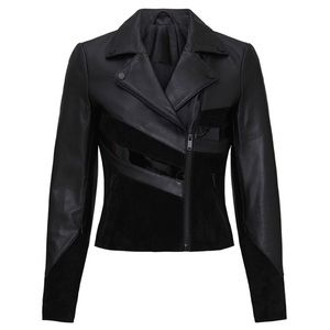 Slate & Willow Color Block Moto Jacket